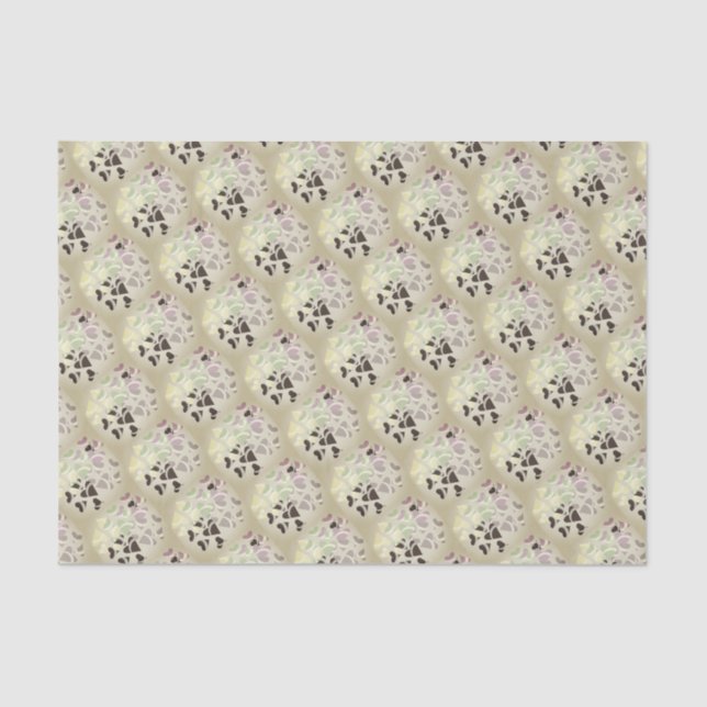 Papel De Seda Corazones Rústicos (Anverso)