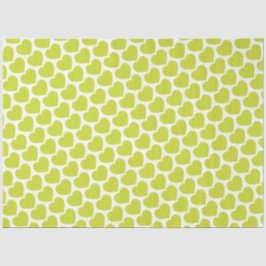 Papel De Seda Corazones Verde Lima Notas de Amor Dulce Modernas