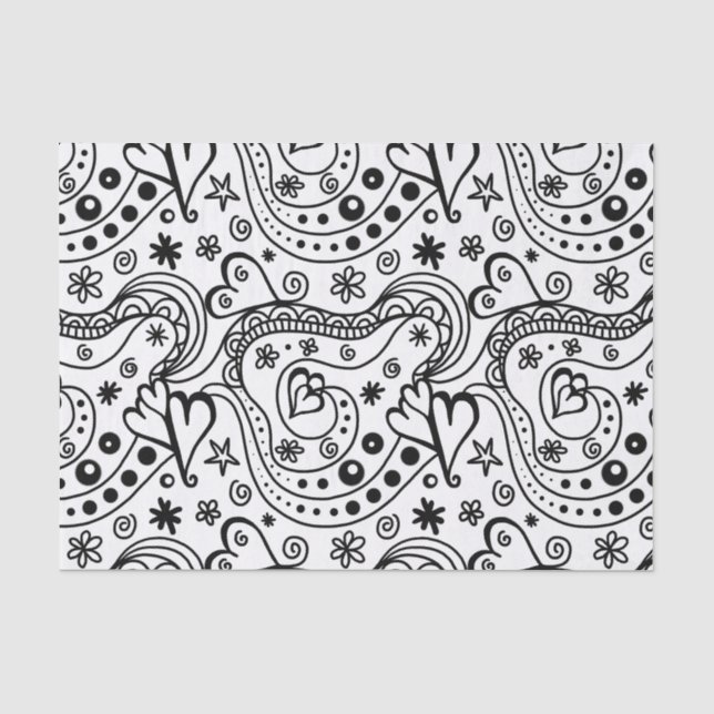 Papel De Seda Corazones y modelo personalizados de moda del (Anverso)