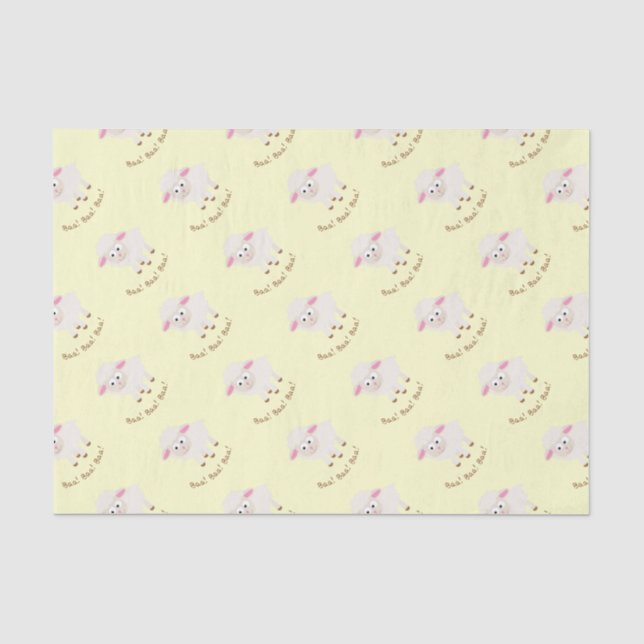 Papel De Seda Cordero lindo del Baa del Baa del Baa (Anverso)