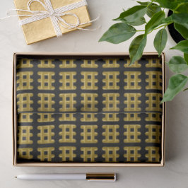Papel De Seda Cordón Dorado Alámbrico Patrón Cuadrado en Dorado