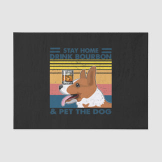 Papel De Seda Corgi Stay Home Bebe Borbón Y Mascota El Perro
