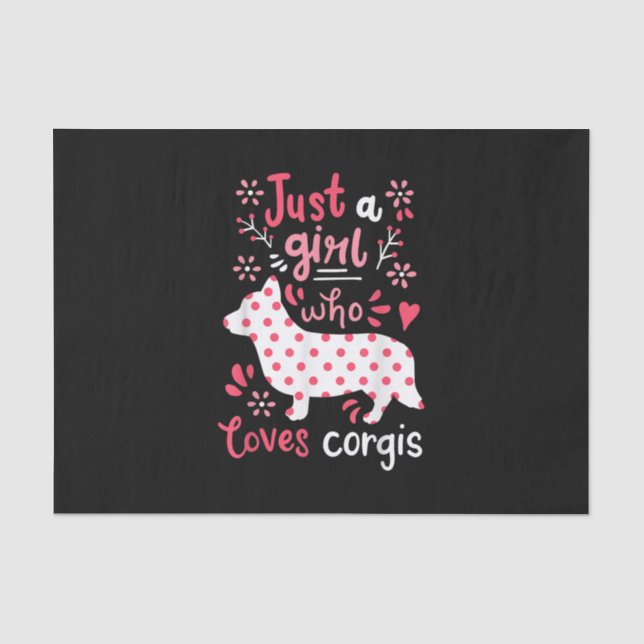Papel De Seda Corgi Un Regalo De Corgis Chica (Anverso)
