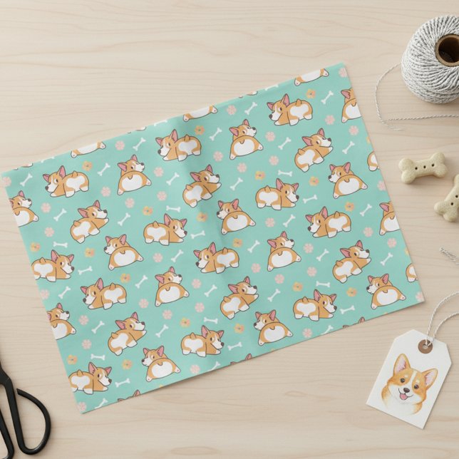 Papel De Seda Corgis Pequeños y Lindos (Subido por el creador)