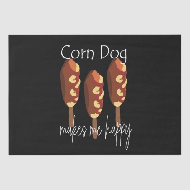 Papel De Seda Corndog me hace feliz (Anverso)