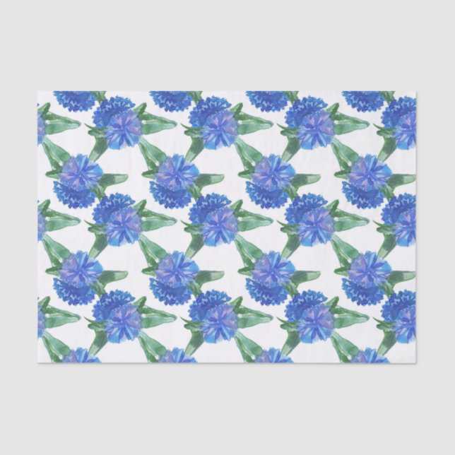 Papel De Seda cornflores acuáticas (Anverso)
