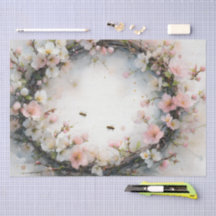 Corona de flor de manzano acuarela