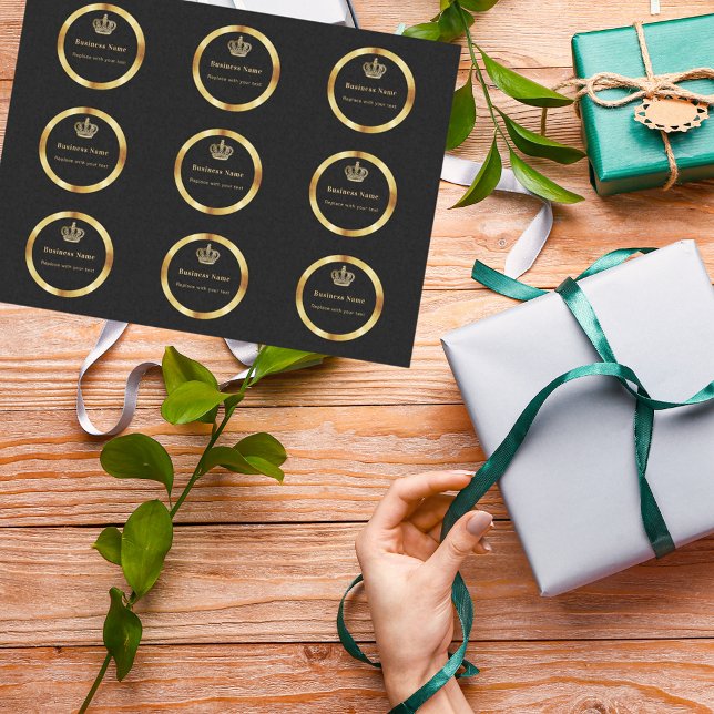 Papel De Seda Corona real de oro negro de negocios (Subido por el creador)