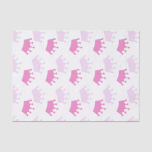Papel De Seda Coronas Reales Rosadas para el Baby Shower de una 