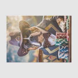 Papel De Seda Coronel Bluff un montón, Bulldog jugando al póquer