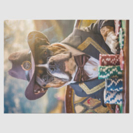 Papel De Seda Coronel Bluff un montón, Bulldog jugando al póquer