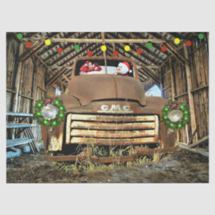 Papel De Seda Corren Navidades de Frosty's Vintage GMC en camion