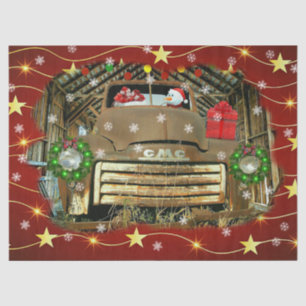 Papel De Seda Corren Navidades de Frosty's Vintage GMC en camion