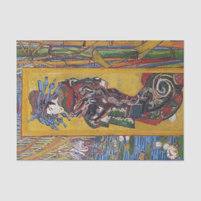 Papel De Seda Cortesana de Vincent Willem Van Gogh, pintando (Anverso)