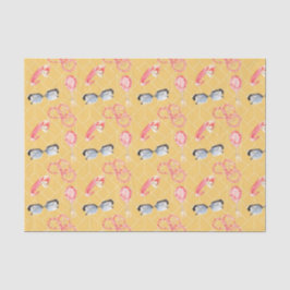Papel De Seda Cosas de chicas (Diseño 37 serie amarillo/naranja)