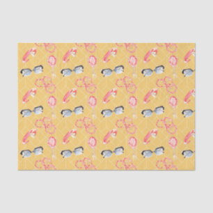 Papel De Seda Cosas de chicas (Diseño 37 serie amarillo/naranja)