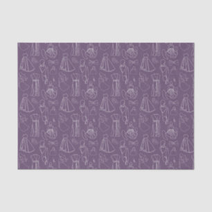 Papel De Seda Cosas Girly (Diseño 10 de la Serie Púrpura)