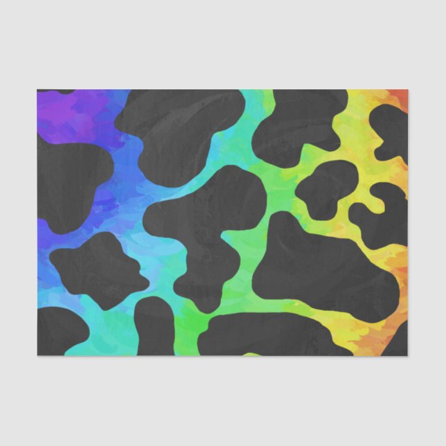 Papel De Seda Cosas negras y arcoiris de vaca (Anverso)