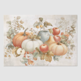 Papel De Seda Cosecha de Otoño en Acuarela Pastel