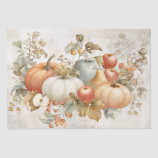 Papel De Seda Cosecha de Otoño en Acuarela Pastel