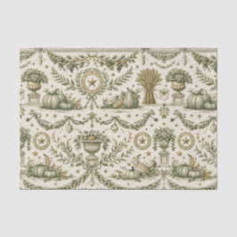 Papel De Seda Cosecha Dorada Verde Colonial Salvia