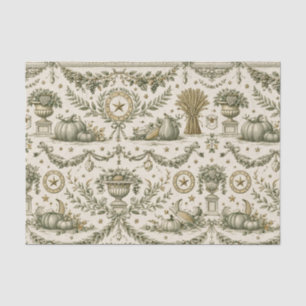 Papel De Seda Cosecha Dorada Verde Colonial Salvia