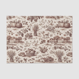 Papel De Seda Cosecha Toile Marrón Sepia