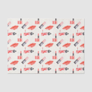 Papel De Seda Cositas de Chicas Lápiz Labial y Labios (Diseño 20