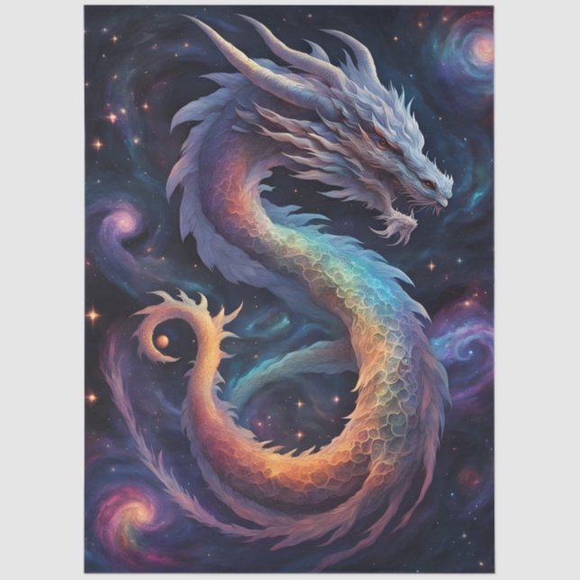 Papel De Seda cosmic dragon tissue paper (Anverso)