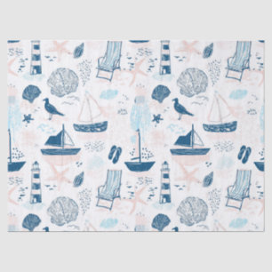 Papel De Seda Costa Nautica Verano Azul Rosa (1)