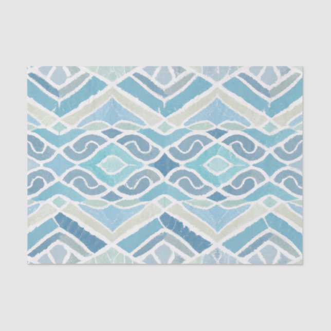 Papel De Seda Costa/playa/azul marino (Anverso)