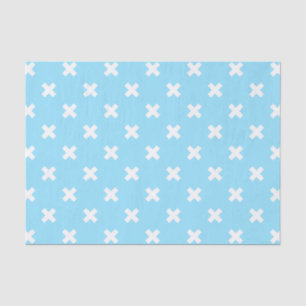 Papel De Seda Costillas blancas en azul bebé