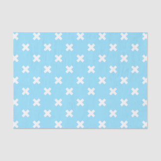 Papel De Seda Costillas blancas en azul bebé