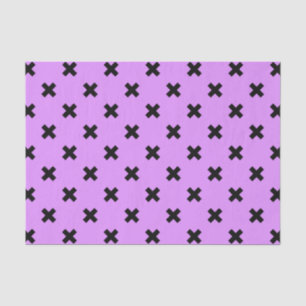 Papel De Seda Costillas cruzadas negras sobre lilac