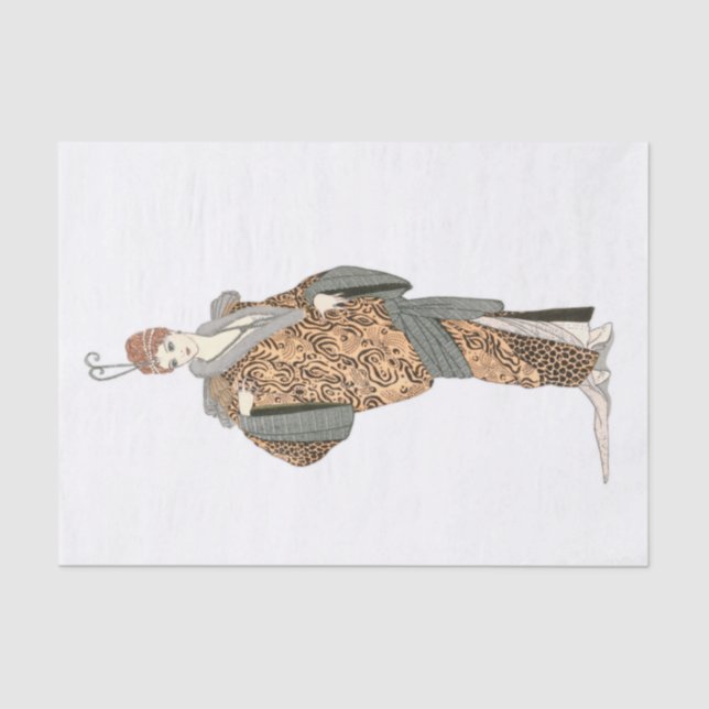 Papel De Seda Costumes Parisiens- Manteau du soir, Decoupage (Anverso)