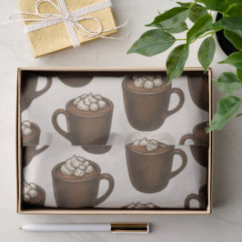 Papel De Seda Cosy Hot Cocoa Whimsical Marshmallow Holiday
