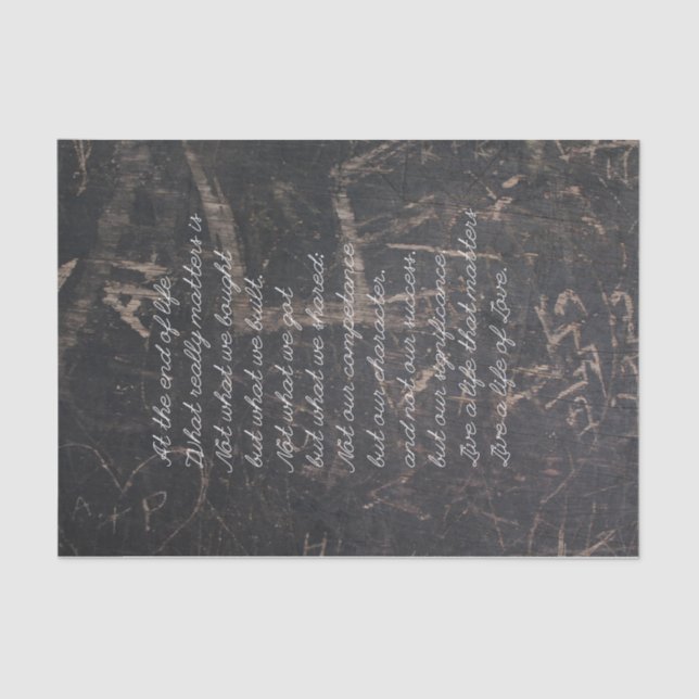 Papel De Seda Cotización de vida Efecto texturizado arte de pala (Anverso)