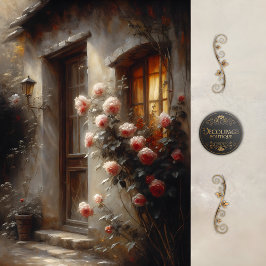 Papel De Seda Cottage Rose Entrance Decoupage