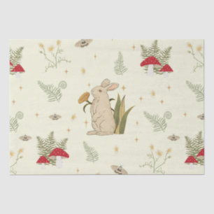 Papel De Seda Cottagecore Botánico Hongos Decoupage Bosque