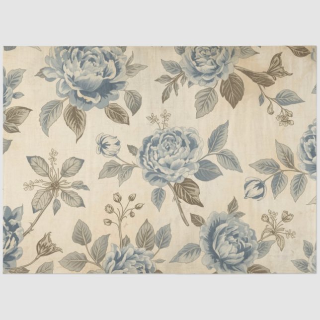 Papel De Seda Cottagecore Floral Decoupage Tissue Paper (Anverso)