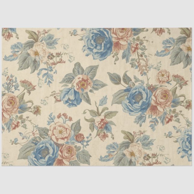 Papel De Seda Cottagecore Floral Decoupage Tissue Paper (Anverso)