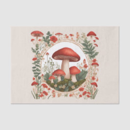 Papel De Seda Cottagecore Mushrooms Decoupage