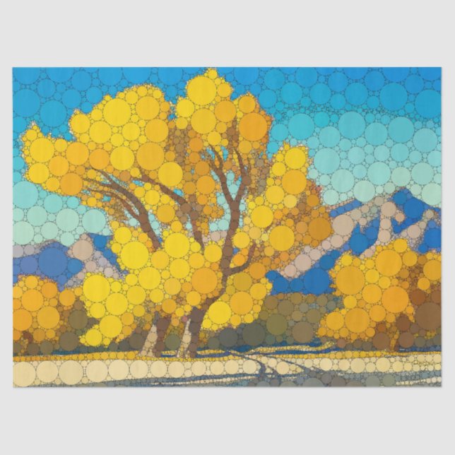 Papel De Seda Cottonwoods desierto por Después de Maynard Dixon (Anverso)