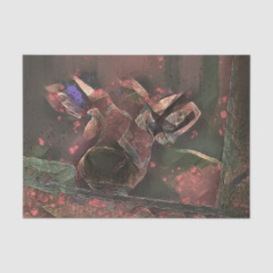 Papel De Seda Country Cow Rustic Farm Brown Mosaic Art