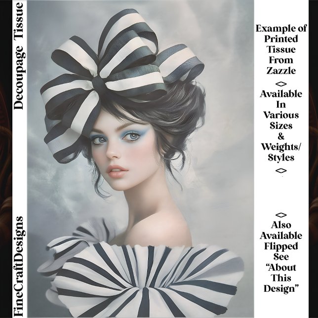 Papel De Seda Couture Inspired Fashion Portrait EV1L Decoupage (Subido por el creador)