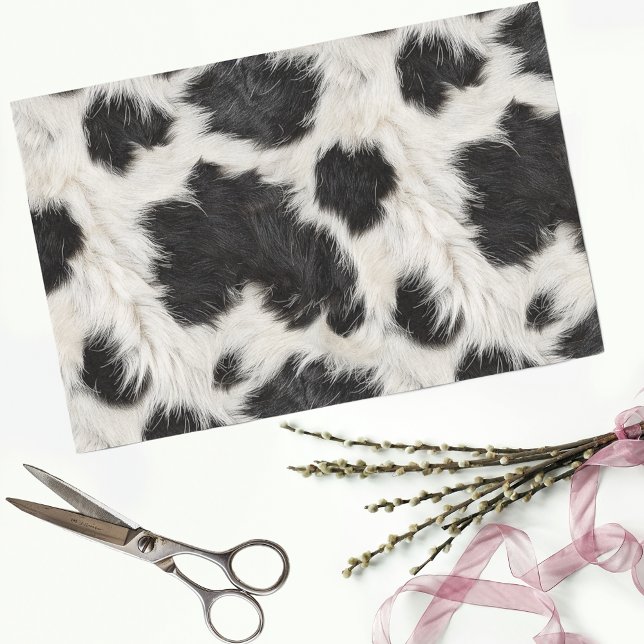 Papel De Seda Cow Black White Spots Fur (Subido por el creador)