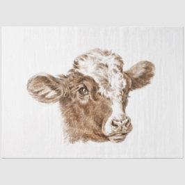 Papel De Seda Cow Calf Ephemera Decoupage Vintage Farm