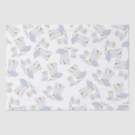 Papel De Seda Cowboy Baby Shower Country Western Blue Boy