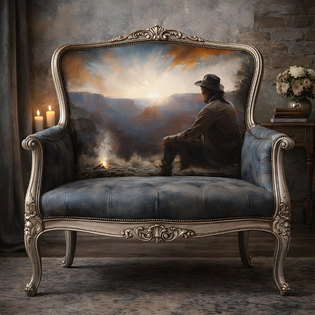 Papel De Seda Cowboy de Decoupage Atardecer del Cañón (Canyon Sunset Cowboy Decoupage Tissue Paper)