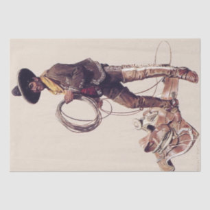 Papel De Seda "Cowboy mexicano" por W Herbert Dunton